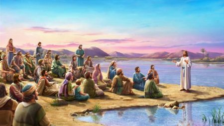 耶穌在海邊給衆人講道