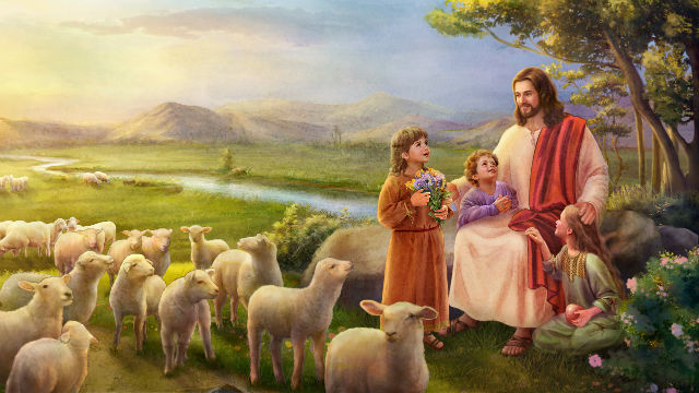 主耶穌和小孩子在一起